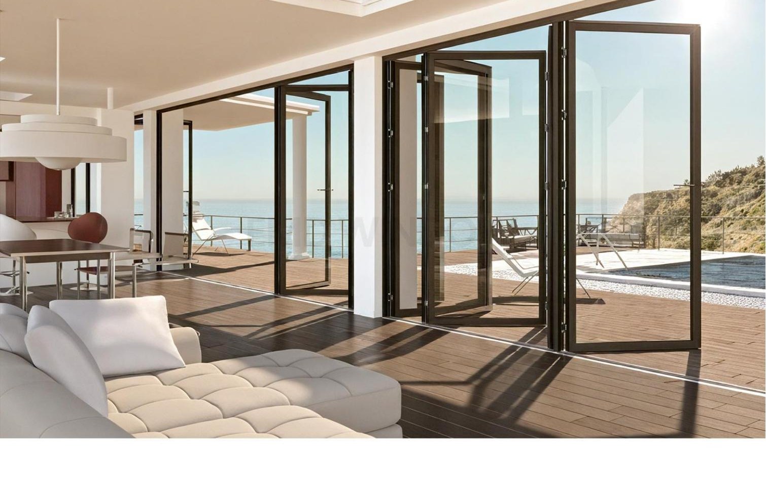 75 Series heavy-duty folding glass door system