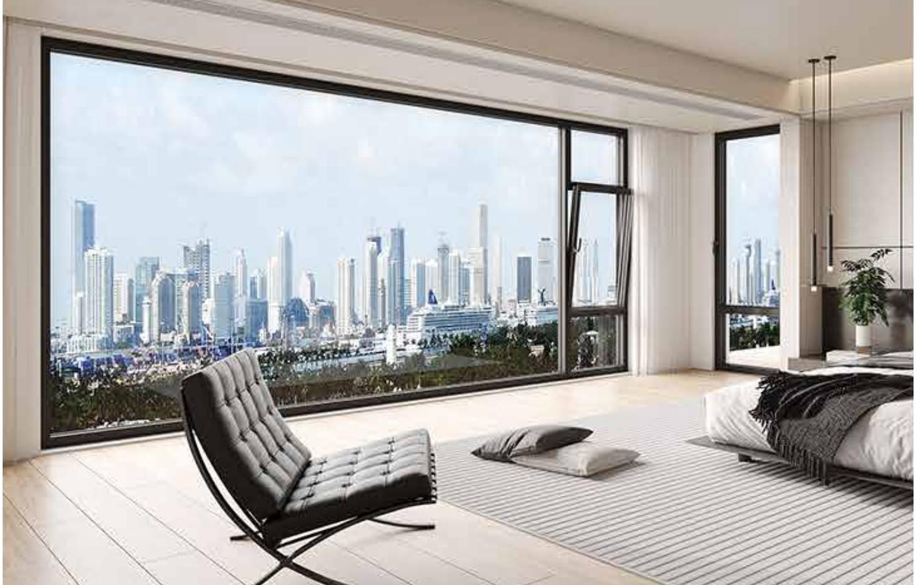 PRO110 casement window system in a room setting